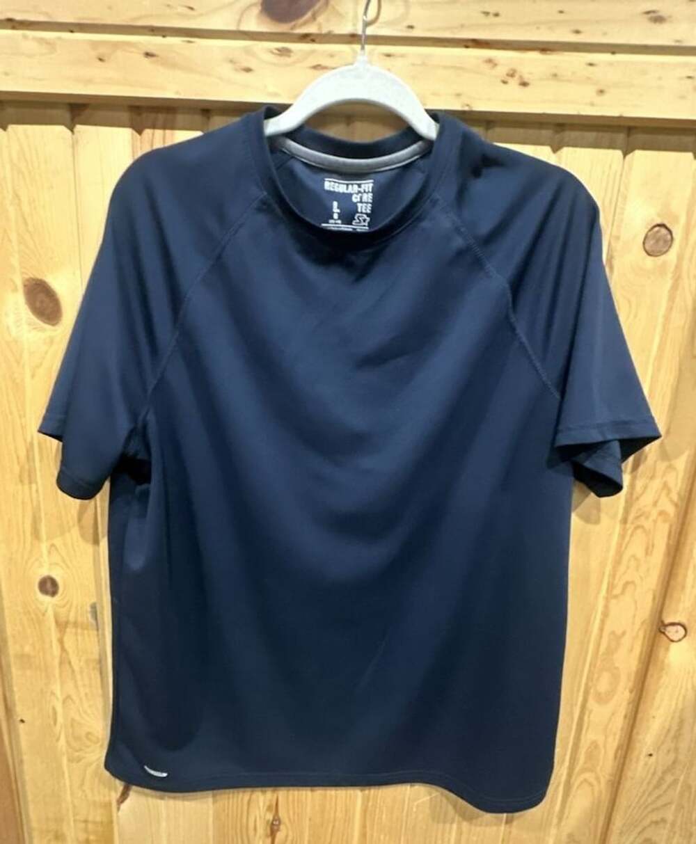 Starter Regular-Fit Core Tee Size L Navy Blue Athletic T-Shirt